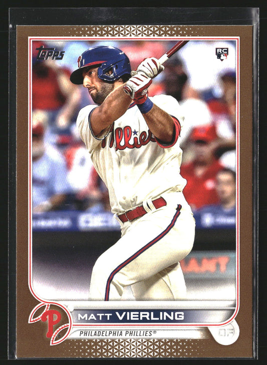 Matt Vierling 2022 Topps 316 Gold SN, RC RC Philadelphia Phillies