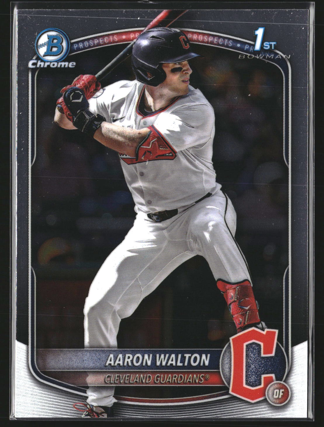 Aaron Walton 2025 Bowman Draft BDC-134 Chrome Cleveland Guardians