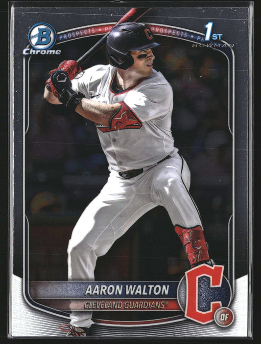 Aaron Walton 2025 Bowman Draft BDC-134 Chrome Cleveland Guardians