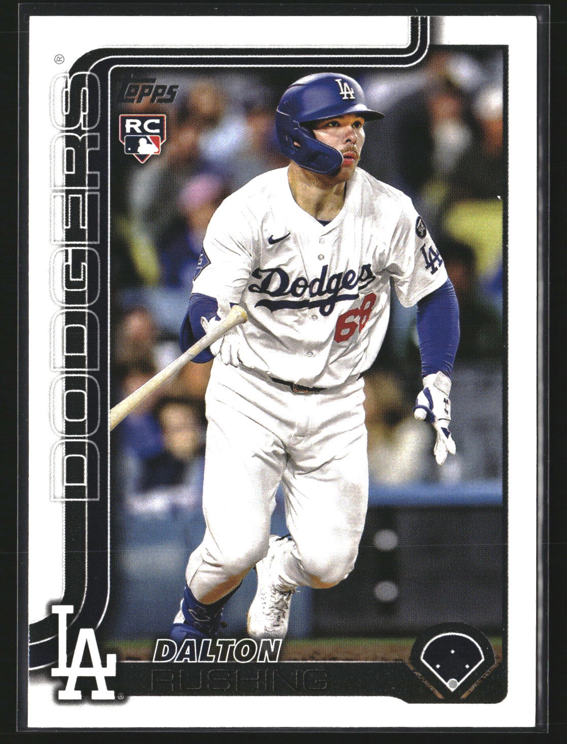Dalton Rushing 2025 Topps Update US38 RC RC Los Angeles Dodgers