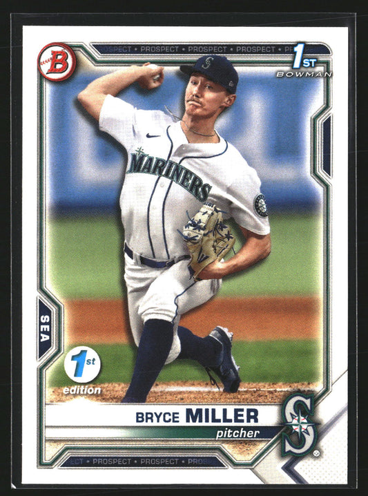Bryce Miller 2021 Bowman Draft 1st Edition BD-64 Seattle Mariners