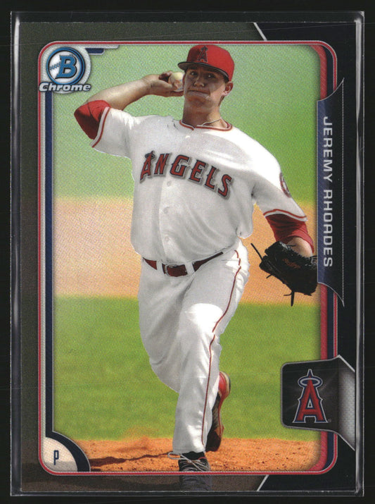 Jeremy Rhoades 2015 Bowman BCP15 Chrome Prospects Black Wave Refractors Angels