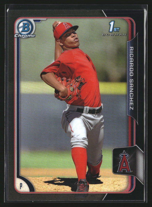 Ricardo Sanchez 2015 Bowman BCP147 Chrome Prospects Black Refractors Angels