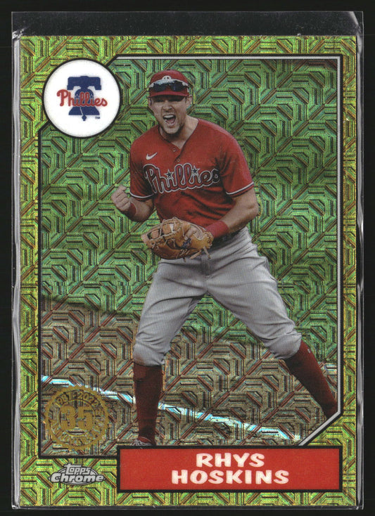 Rhys Hoskins 2022 Topps T87C2-10 1987 Topps Baseball 35th (Series Two) Phillie