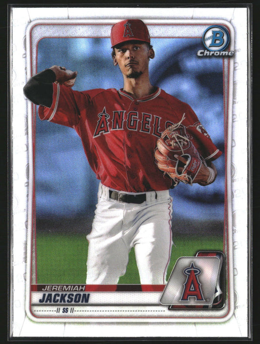 Jeremiah Jackson 2020 Bowman Draft BD-169 Chrome Refractor Los Angeles Angels