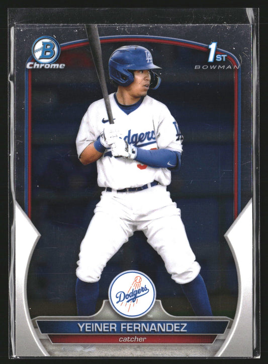 Yeiner Fernandez 2023 Bowman BCP-138 Chrome Prospects Los Angeles Dodgers
