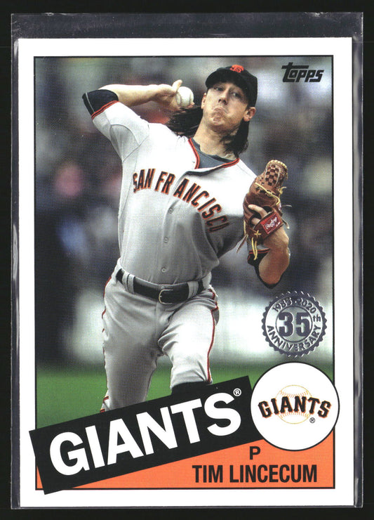 Tim Lincecum 2020 Topps Update 85TB-40 1985 Topps Baseball 35th Giants