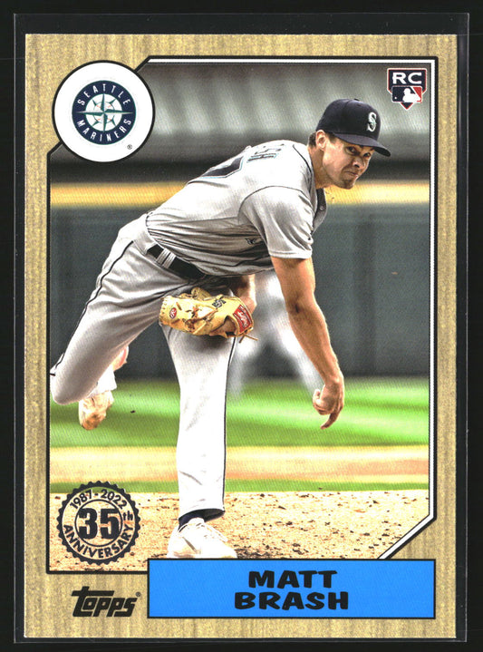 Matt Brash 2022 Topps Update 87TBU-43 1987 Topps Baseball 35th Mariners
