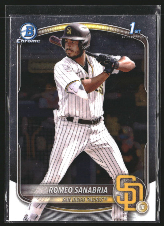 Romeo Sanabria 2025 Bowman BCP-3 Chrome Prospects San Diego Padres