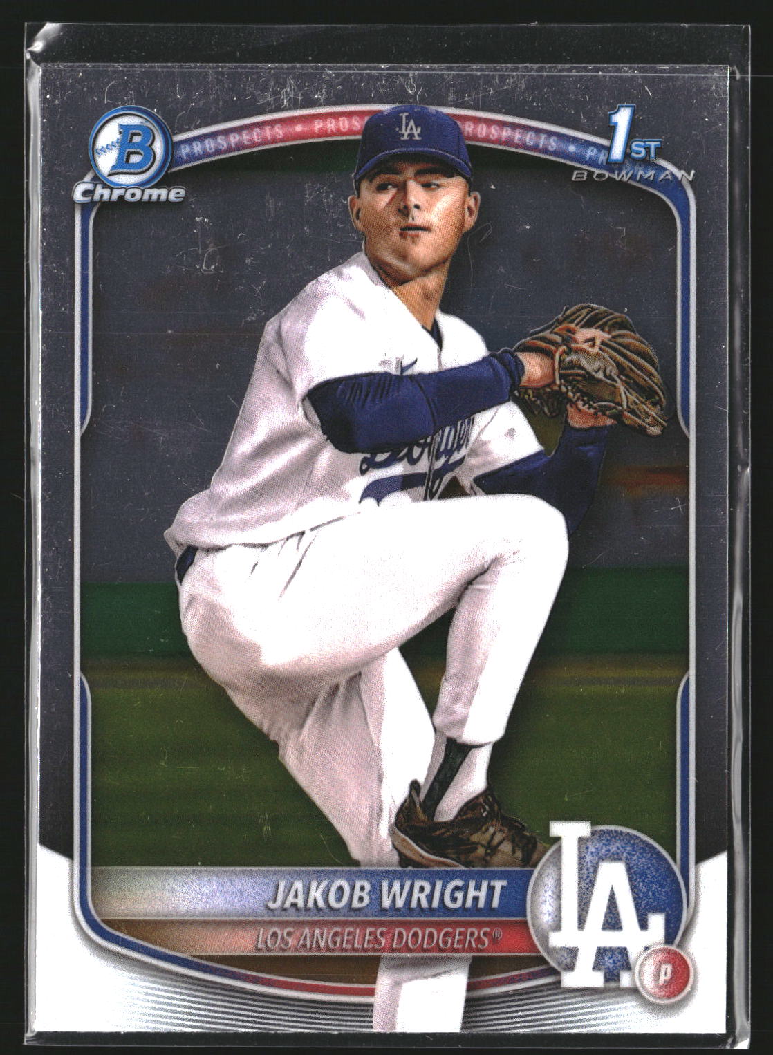 Jakob Wright 2025 Bowman BCP-143 Chrome Prospects Los Angeles Dodgers