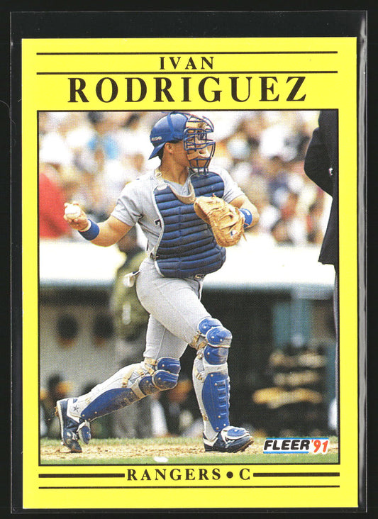 Ivan Rodriguez 1991 Fleer Update U-62 RC RC Texas Rangers