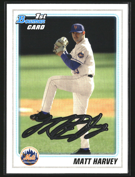Matt Harvey 2010 Bowman Draft Picks & Prospects BDPP84 Prospects New York Mets
