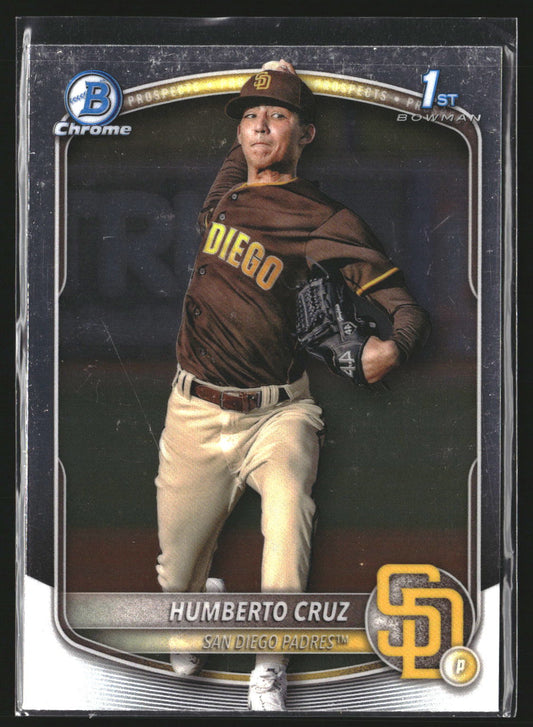 Humberto Cruz 2025 Bowman BCP-96 Chrome Prospects San Diego Padres
