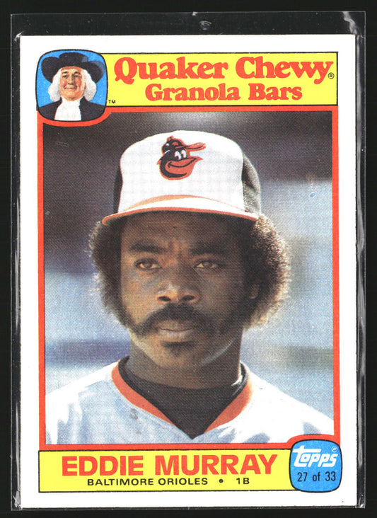 Eddie Murray 1986 Topps Quaker Granola 27 Baltimore Orioles