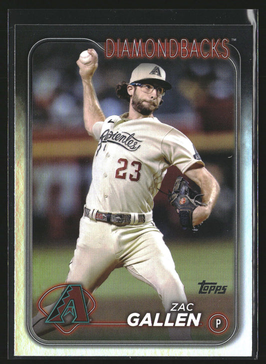 Zac Gallen 2024 Topps 110 Rainbow Foil Arizona Diamondbacks