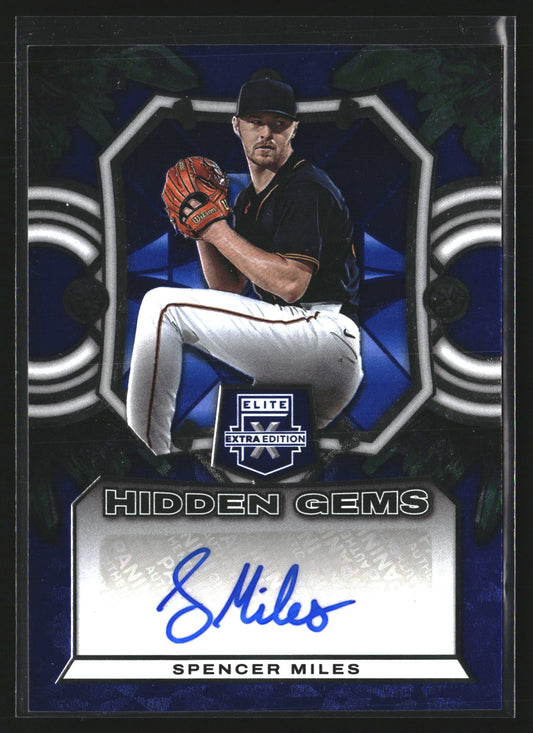 Spencer Miles 2023 Panini Elite Edition HG-SML Hidden Gems Blue Signatures AU