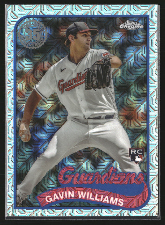 Gavin Williams 2024 Topps T89C-42 1989 Topps 35th Chrome (Series One) Guardians