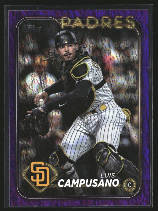 Luis Campusano 2024 Topps 217 Purple Holofoil SN San Diego Padres