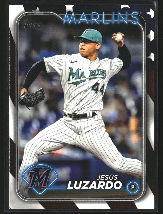 Jesús Luzardo 2024 Topps 123 Independence Day SN Miami Marlins