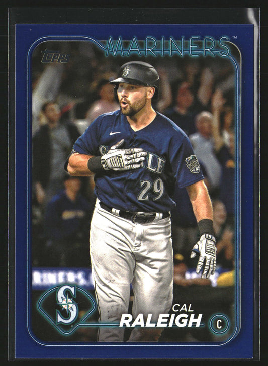 Cal Raleigh 2024 Topps 122 Royal Blue Seattle Mariners