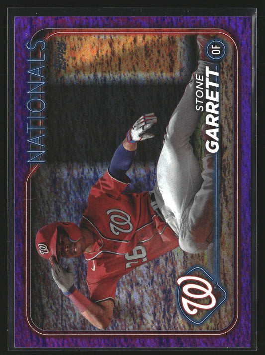 Stone Garrett 2024 Topps 68 Purple Holofoil SN Washington Nationals