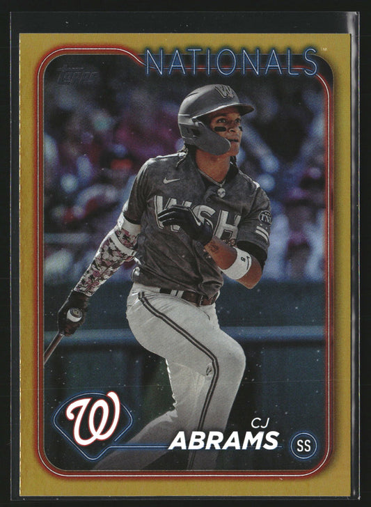 CJ Abrams 2024 Topps 37 Gold Foil Washington Nationals