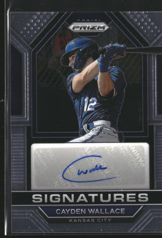 Cayden Wallace 2023 Panini Prizm SIG-CW Signatures AU AU Kansas City Royals