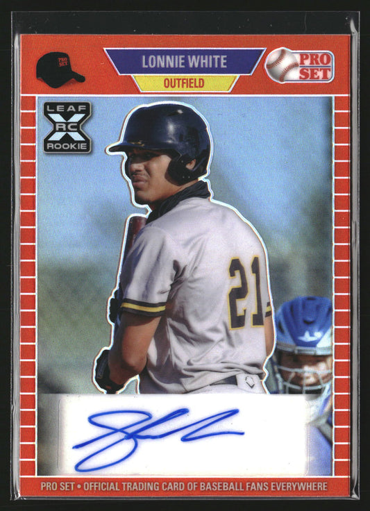 Lonnie White 2021 Pro Set Metal - 1989 Pro Set Base Autographs Red PA-LW1 AU AU