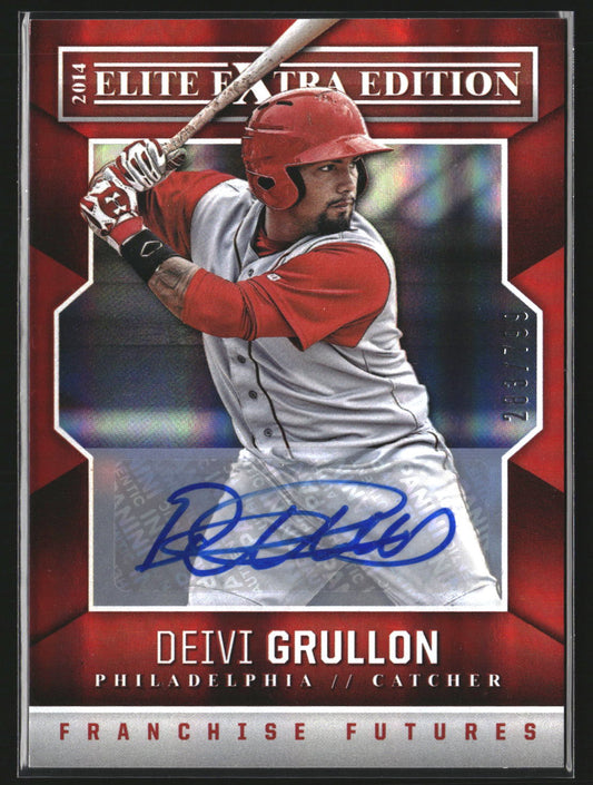 Deivi Grullon 2014 Panini Elite Edition 15 Franchise Signatures SN, AU Phillies