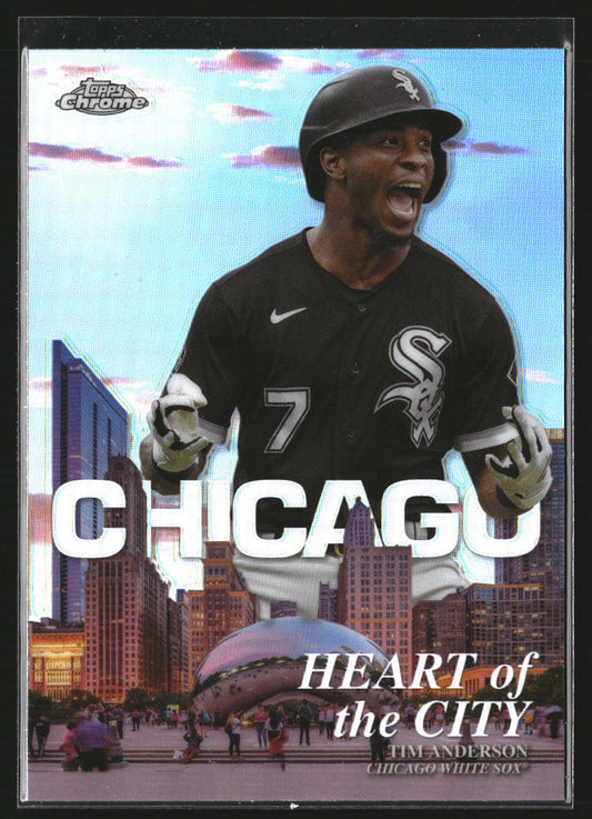 Tim Anderson 2022 Topps Chrome HOC-9 Heart of the City Chicago White Sox