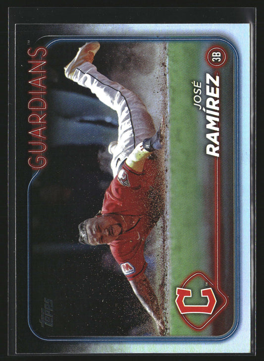 José Ramírez 2024 Topps 114 Rainbow Foil Cleveland Guardians
