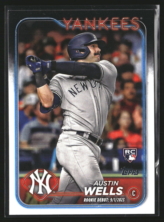 Austin Wells 2024 Topps Update US325 New York Yankees