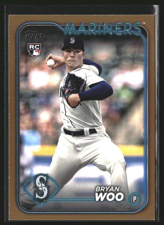 Bryan Woo 2024 Topps 12 Gold SN Seattle Mariners