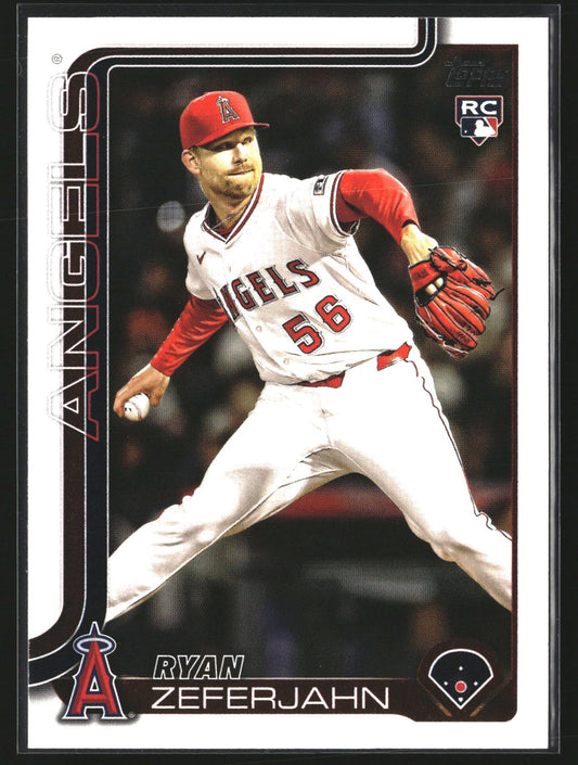 Ryan Zeferjahn 2025 Topps Update US324 RC RC Los Angeles Angels