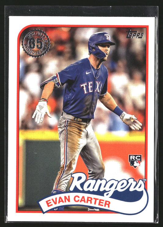 Evan Carter 2024 Topps 89B2-45 1989 Topps Baseball 35th (Series Two) Rangers