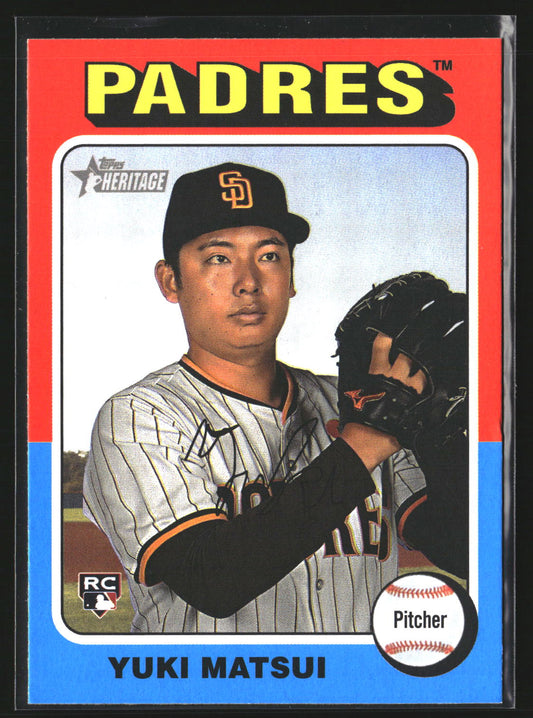 Yuki Matsui 2024 Topps Heritage 509 RC RC San Diego Padres