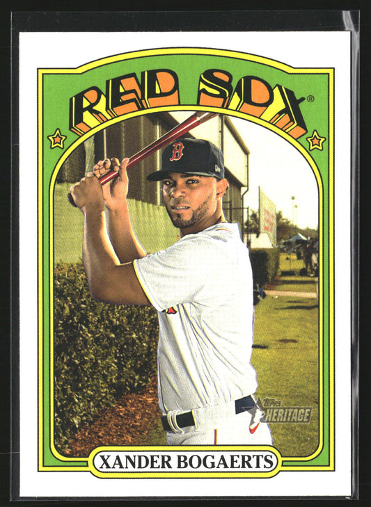Xander Bogaerts 2021 Topps Heritage 700 Boston Red Sox