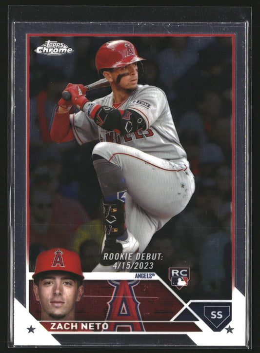 Zach Neto 2023 Topps Chrome Update USC95 Los Angeles Angels