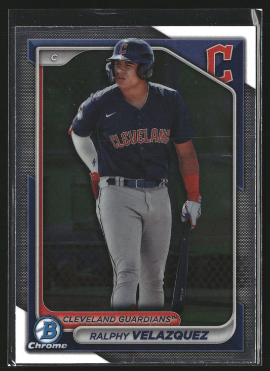 Ralphy Velazquez 2024 Bowman BCP-29 Chrome Prospects Cleveland Guardians