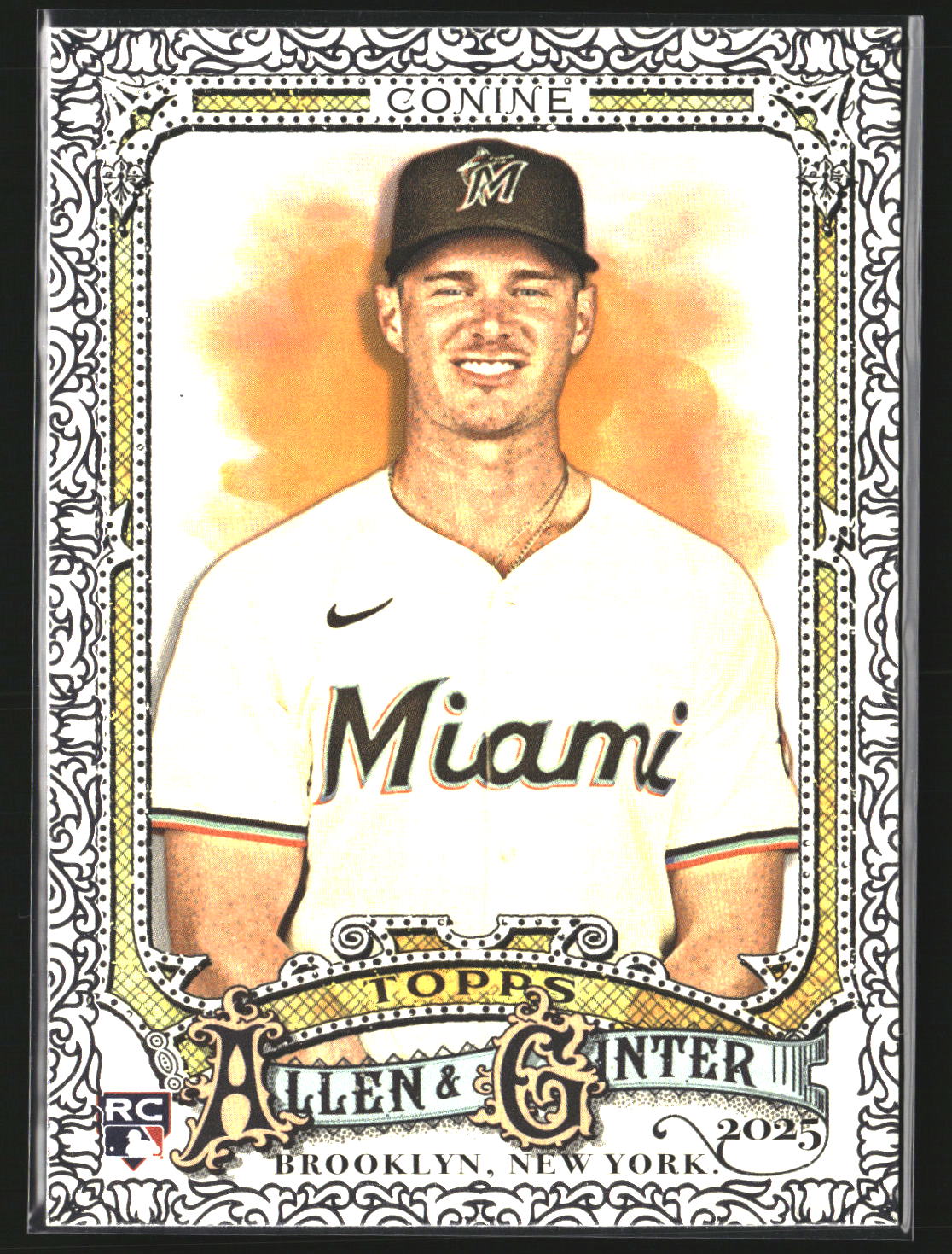 Griffin Conine 2025 Topps Allen & Ginter 236 Foil Filagree RC RC Miami Marlins