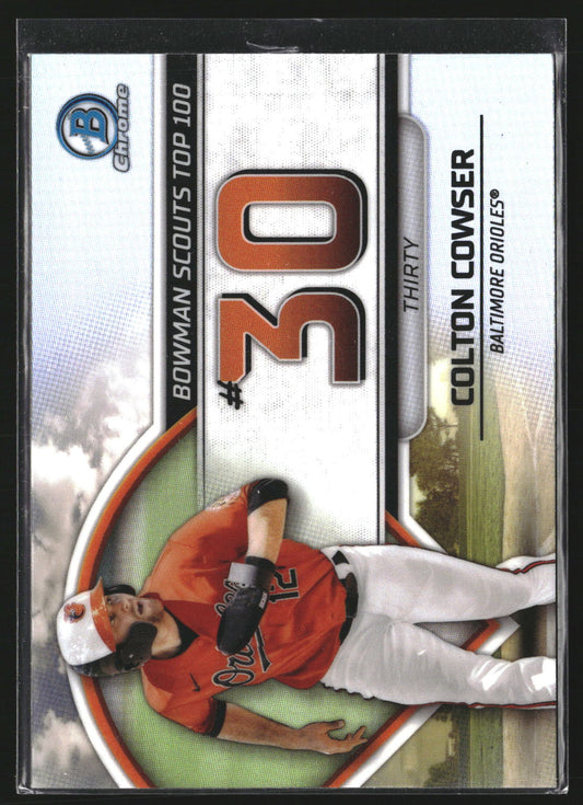 Colton Cowser 2023 Bowman BTP-30 Bowman Scouts Top 100 Baltimore Orioles