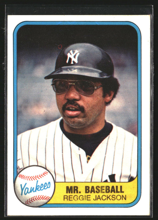 Reggie Jackson 1981 Fleer 79 "Mr Baseball" (same front as #650) New York Yankees