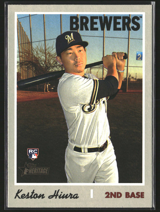 Keston Hiura 2019 Topps Heritage 512 RC RC Milwaukee Brewers