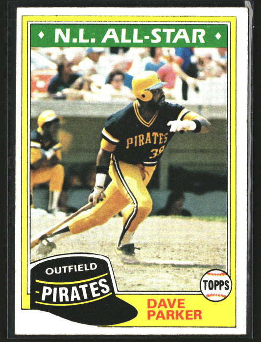 Dave Parker 1981 Topps 640 Pittsburgh Pirates