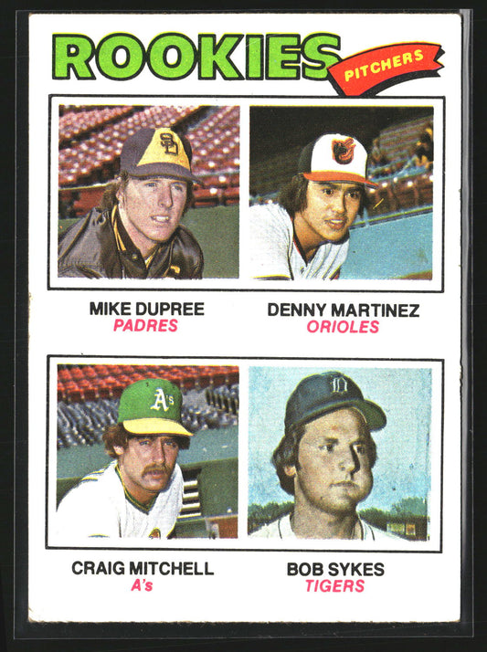 1977 Rookie Pitchers (Mike Dupree Martinez Mitchell Sykes) 1977 Topps 491 RC