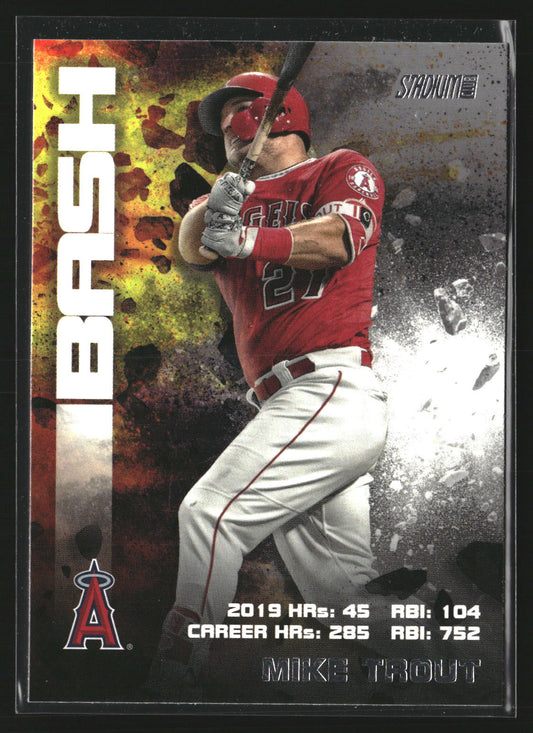 Mike Trout 2020 Stadium Club BAB-2 Bash & Burn Los Angeles Angels