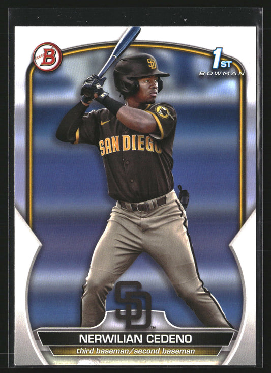 Nerwilian Cedeno 2023 Bowman BP-81 Prospects San Diego Padres