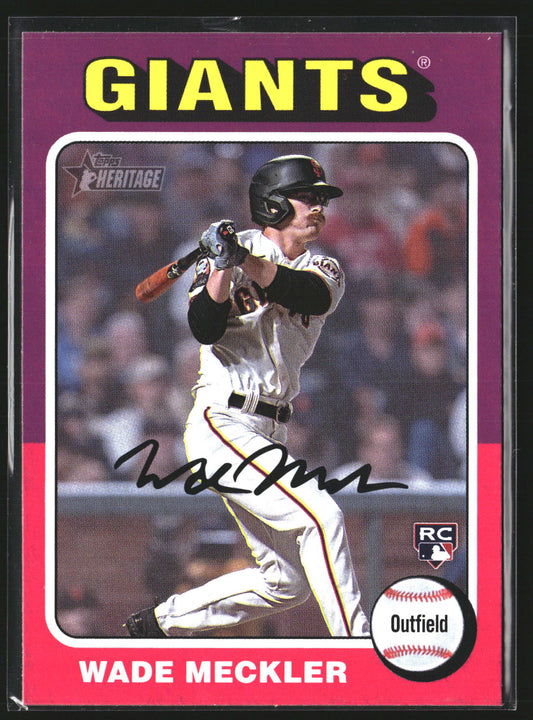Wade Meckler 2024 Topps Heritage 179 RC RC San Francisco Giants