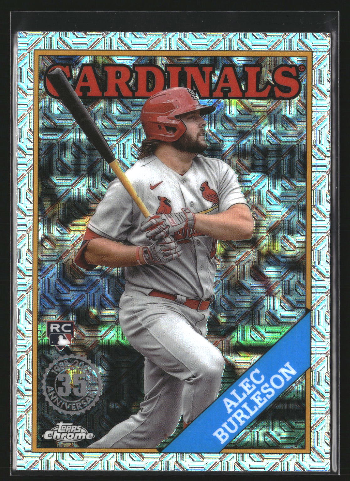 Alec Burleson 2023 Topps 2T88C-80 1988 Topps 35th Chrome (Series Two)Cardinals