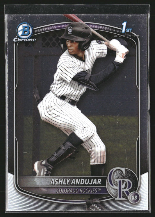 Ashly Andujar 2025 Bowman BCP-20 Chrome Prospects Colorado Rockies
